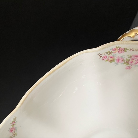 Pink Roses Floral & Gold Tureen - Elite Limoges - Picture 10 of 15
